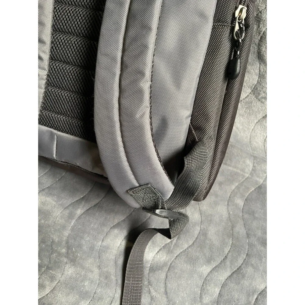 Eddie Bauer Backpack Gray Black Adjustable Straps Pockets Baby Diaper Bag Travel
